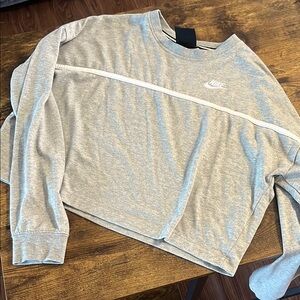 Nike Heather Gray Crewneck Top